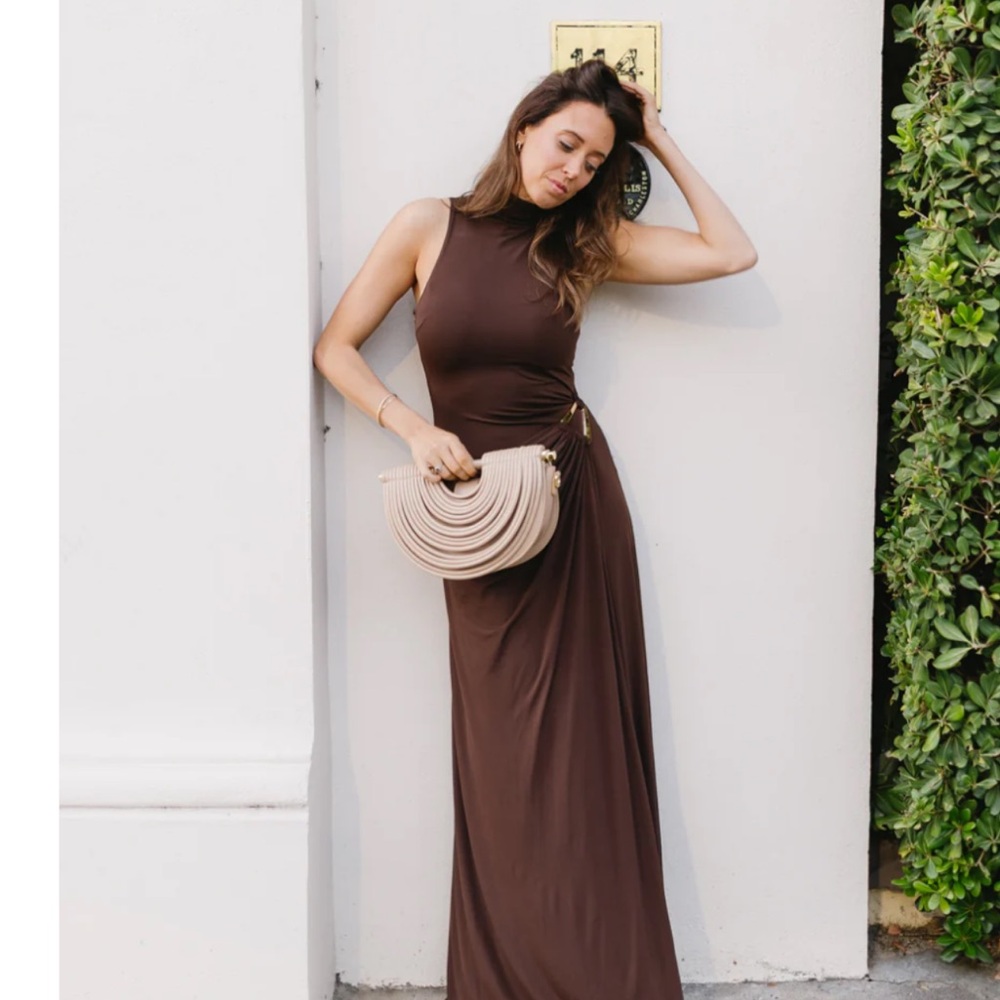 Vestique Brown Maxi Dress